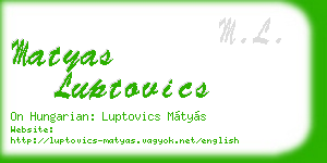matyas luptovics business card